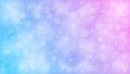 Abstract Blurred Hearts, Sparkles and Bubbles in Pastel Blue and Pink Gradient Background Royalty Free Stock Photo
