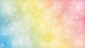 Abstract Blurred Hearts, Sparkles and Bubbles in Pastel Blue, Yellow and Pink Gradient Background Royalty Free Stock Photo