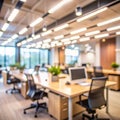 Abstract blurred image of modern office space Royalty Free Stock Photo