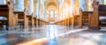 Abstract blurred interior of a church Royalty Free Stock Photo