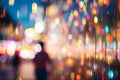 Abstract blurred light background , Holiday city lights bokeh or Blur abstract , Warm tone Vintage color style. Royalty Free Stock Photo