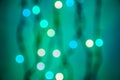 Abstract blurred lights on background in blue - christmas celebration concept Royalty Free Stock Photo