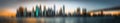 Abstract blurred Manhattan skyline panorama Royalty Free Stock Photo