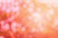 Abstract blurred orange color and peach for background, Blur festival lights outdoor and pink bubble focus texture decoration