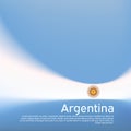 Abstract blurred pattern in argentina flag colors. Argentinean patriotic banner. Creative background for holiday card design Royalty Free Stock Photo