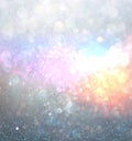Abstract blurred photo of bokeh light burst and textures. multicolored light. Royalty Free Stock Photo