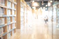 Abstract blurred public library interior background