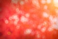 Abstract blurred red color for background, Blur festival lights outdoor and pink bubble focus texture decoration for celebration Royalty Free Stock Photo