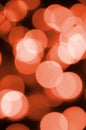 Abstract blurred of red glittering shine bulbs lights background. Blur of Christmas wallpaper decorations concept Royalty Free Stock Photo