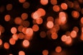 Abstract blurred of red glittering shine bulbs lights background. Blur of Christmas wallpaper decorations concept Royalty Free Stock Photo