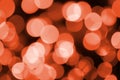 Abstract blurred of red glittering shine bulbs lights background. Blur of Christmas wallpaper decorations concept Royalty Free Stock Photo