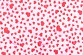 The Abstract blurred of red heart on white mulberry paper texture, suitable for a background. Valentine day Royalty Free Stock Photo