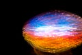 Abstract blurred space comet, multi-colored light