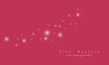Abstract blurred vector background with light glare, bokeh and glowing particles color viva magenta. Lighting effects of