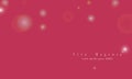 Abstract blurred vector background with light glare, bokeh and glowing particles color viva magenta. Lighting effects of