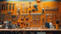 Abstract blurred view of modern hardware store interior background Royalty Free Stock Photo