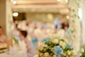 Abstract blurred of wedding ceremony in convention hall Royalty Free Stock Photo