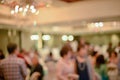 Abstract blurred of wedding ceremony in convention hall Royalty Free Stock Photo