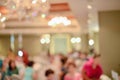 Abstract blurred of wedding ceremony in convention hall Royalty Free Stock Photo