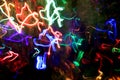 Abstract blurry background from colorful traces of lights Royalty Free Stock Photo