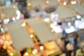 Abstract blurry background of retail shops in shopping mall Royalty Free Stock Photo