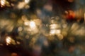 Abstract blurry Christmas tree light Royalty Free Stock Photo