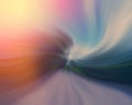 Abstract blurry color background. Radial twisted lines.