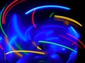 Abstract of Blurry colorful of motions LED lights Royalty Free Stock Photo