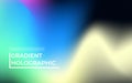 abstract blurry fluid vector background of polar lights. Holographic shiny colors, blue, yellow, green, and black Royalty Free Stock Photo