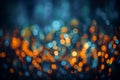 Abstract blurry lights bokeh background, Generative AI Royalty Free Stock Photo