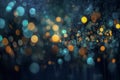 Abstract blurry lights bokeh background, Generative AI Royalty Free Stock Photo