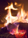 Abstract blurry photo of fire flames for background Royalty Free Stock Photo