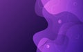 Vector Abstract Purple Gradient Fluid Style Background with Curving Lines and Circles