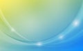 Vector Abstract Pastel Blue and Yellow Gradient Background with Shining Curves Royalty Free Stock Photo