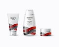 Abstract body care cosmetic brand concept. Tube cream, shampoo p Royalty Free Stock Photo