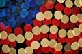 Abstract Bokeh American Flag Background