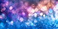 Abstract Bokeh Background With A Beautiful Blend Of Blue And Purple Lights. Generative AI Royalty Free Stock Photo