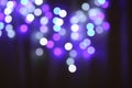 Abstract bokeh background. Blurred garland lights Royalty Free Stock Photo