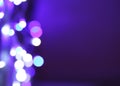 Abstract bokeh background. Blurred garland lights Royalty Free Stock Photo