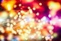 Abstract bokeh background. Christmas and New Year feast bokeh background with copyspace. Festive lights bokeh background Royalty Free Stock Photo