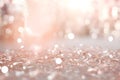 abstract bokeh background glitter vintage lights background. gold silver and white. de-focused Royalty Free Stock Photo