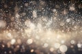 abstract bokeh background glitter vintage lights background. gold silver and white. de-focused Royalty Free Stock Photo