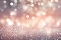 abstract bokeh background glitter vintage lights background. gold silver and white. de-focused Royalty Free Stock Photo