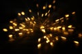 abstract bokeh background of golden light burst made from bokeh motion Royalty Free Stock Photo