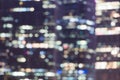Abstract bokeh background of modern building in the city.Colorful of Night blurred bokeh in downtown twilight
