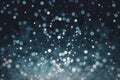 Abstract Bokeh Background of Soft Circles in Deep Teal