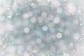 Abstract bokeh background for your design, blurred lights with snow effect Royalty Free Stock Photo