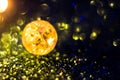 Abstract bokeh, balls, blurred circles, lights in the dark Royalty Free Stock Photo