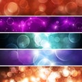 Abstract Bokeh Banners Royalty Free Stock Photo