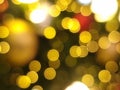 abstract bokeh blur light circle red yellow and white glowing flare pattern black background Royalty Free Stock Photo